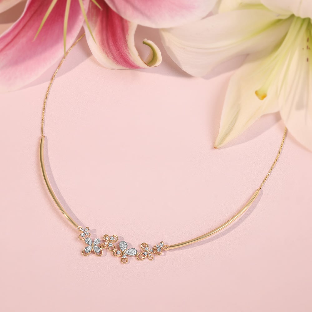 Butterfly Garden Diamond Necklace,,hi-res image number null