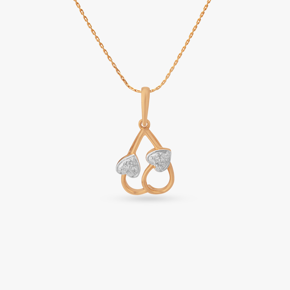 

Interlinked Hearts Diamond Pendant