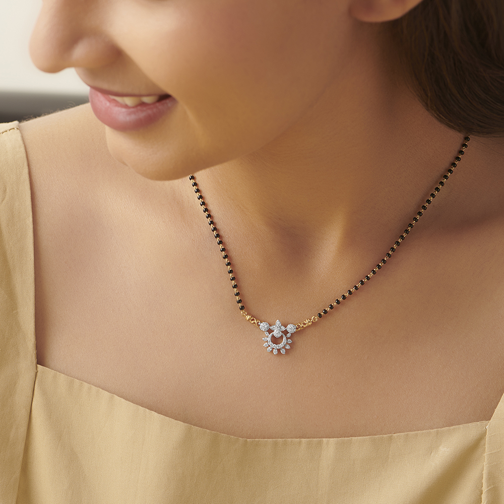Sublime Magnificent Diamond Mangalsutra,,hi-res image number null