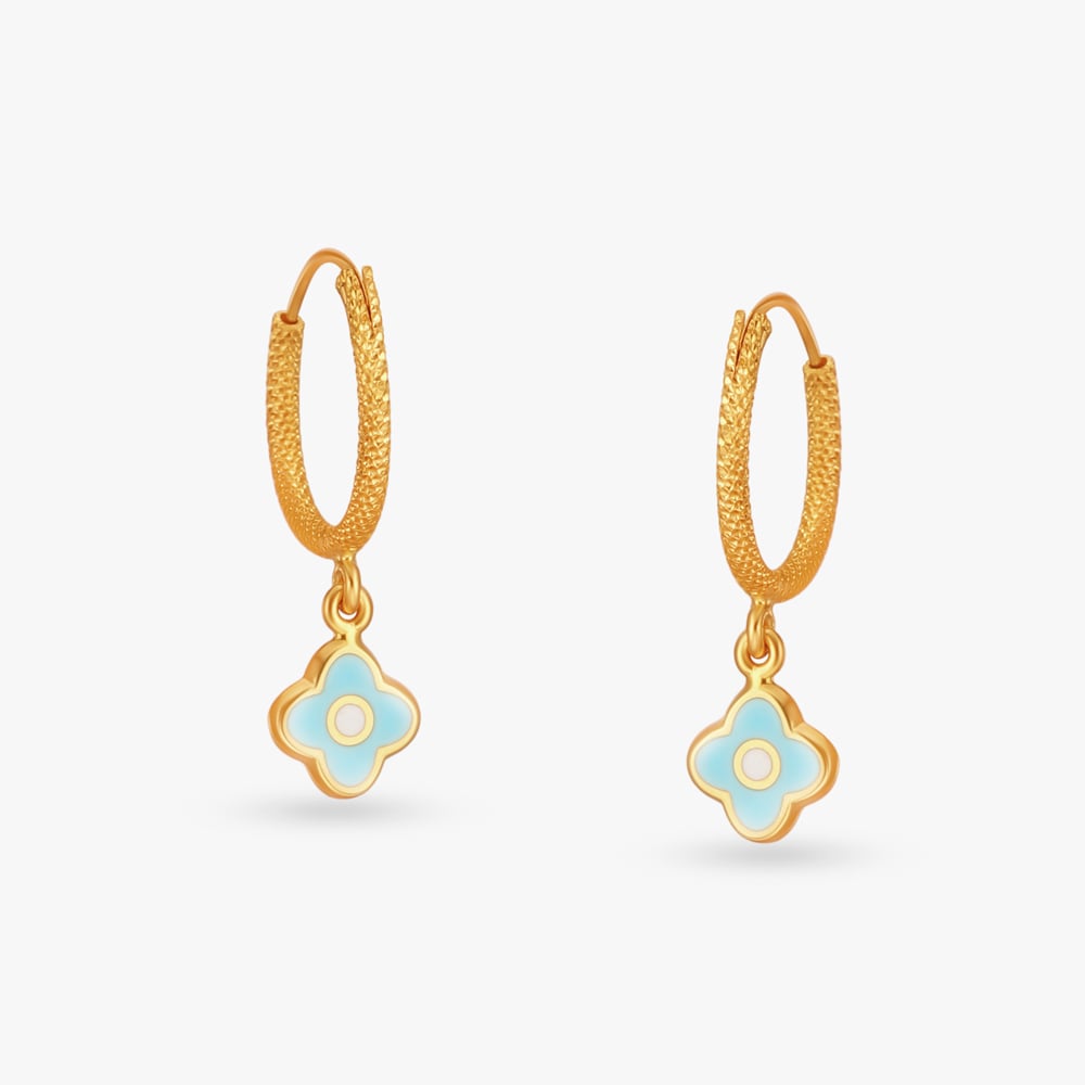 

Charming Floral Hoop Earrings