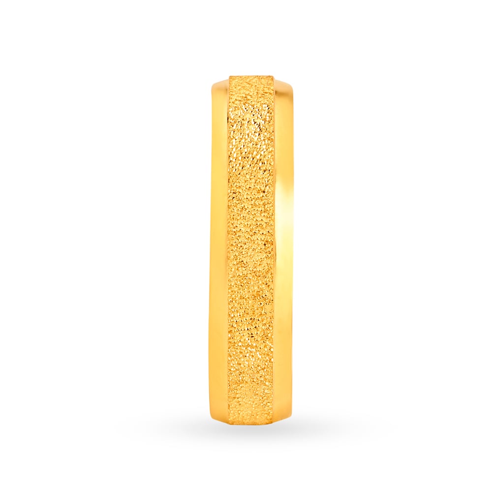 Shimmering Yellow Gold Ribbon Finger Ring,,hi-res image number null