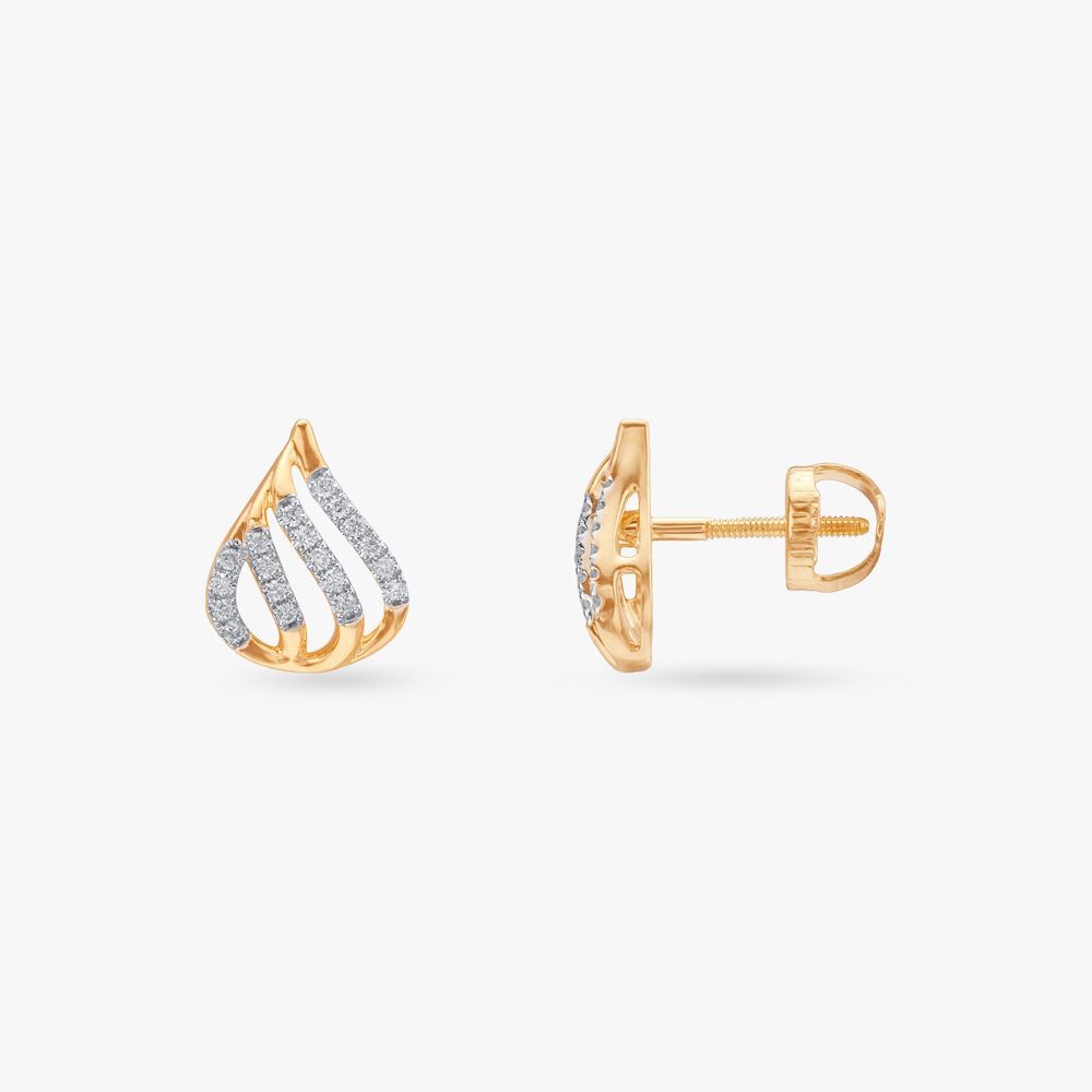 Wavy Gleam Diamond Pendant and Earrings Set,,hi-res image number null