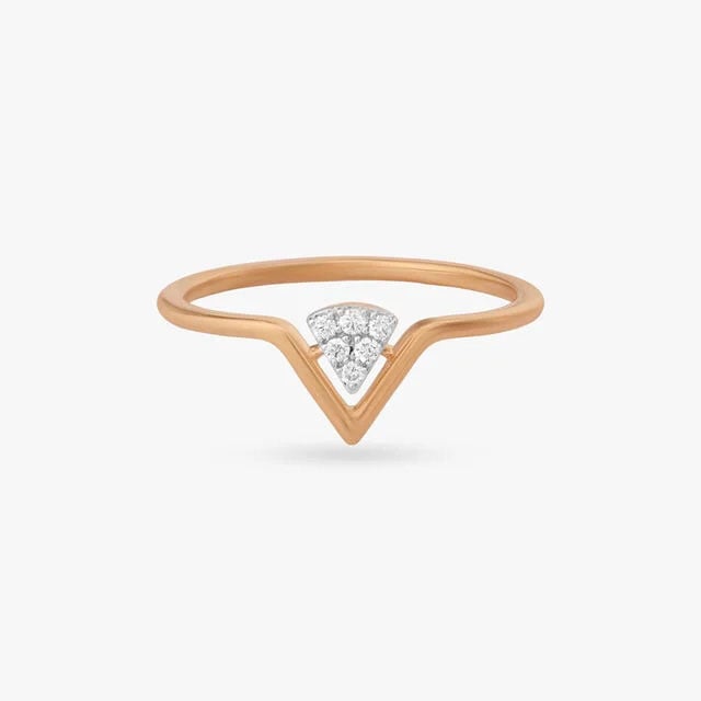 Chevron Point Diamond Ring,,hi-res image number null