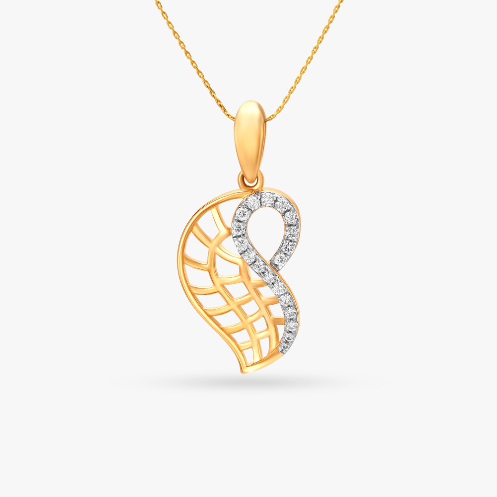 Radiant Mango Diamond Pendant