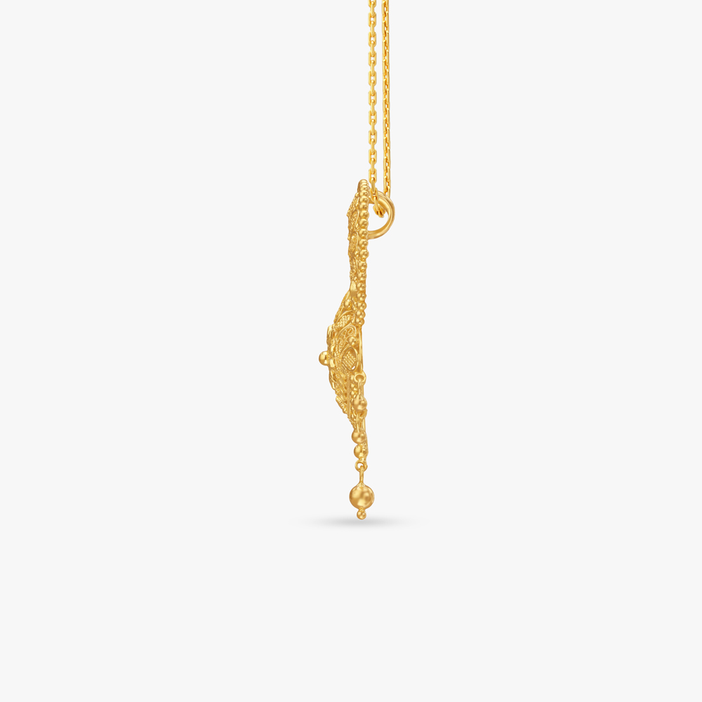 Mandala Radiance Gold Pendant and Earrings Set,,hi-res image number null