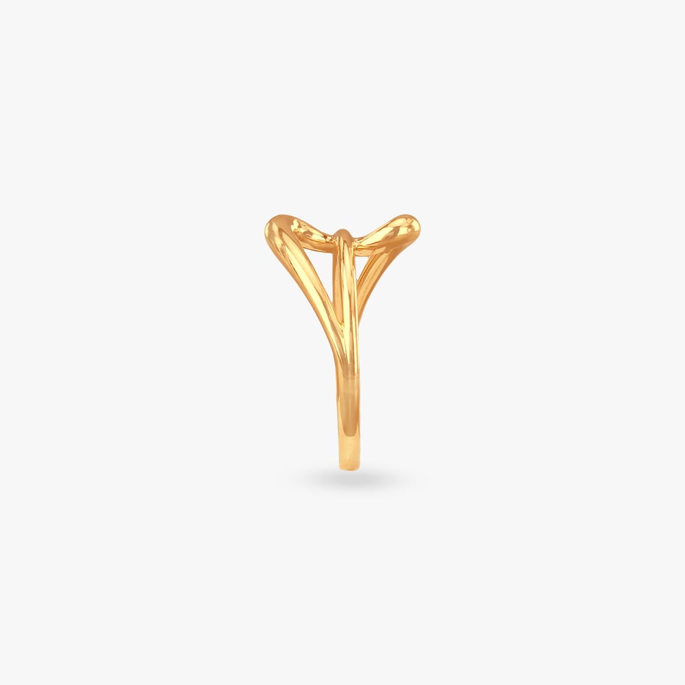Ribbon Curve Gold Ring,,hi-res image number null