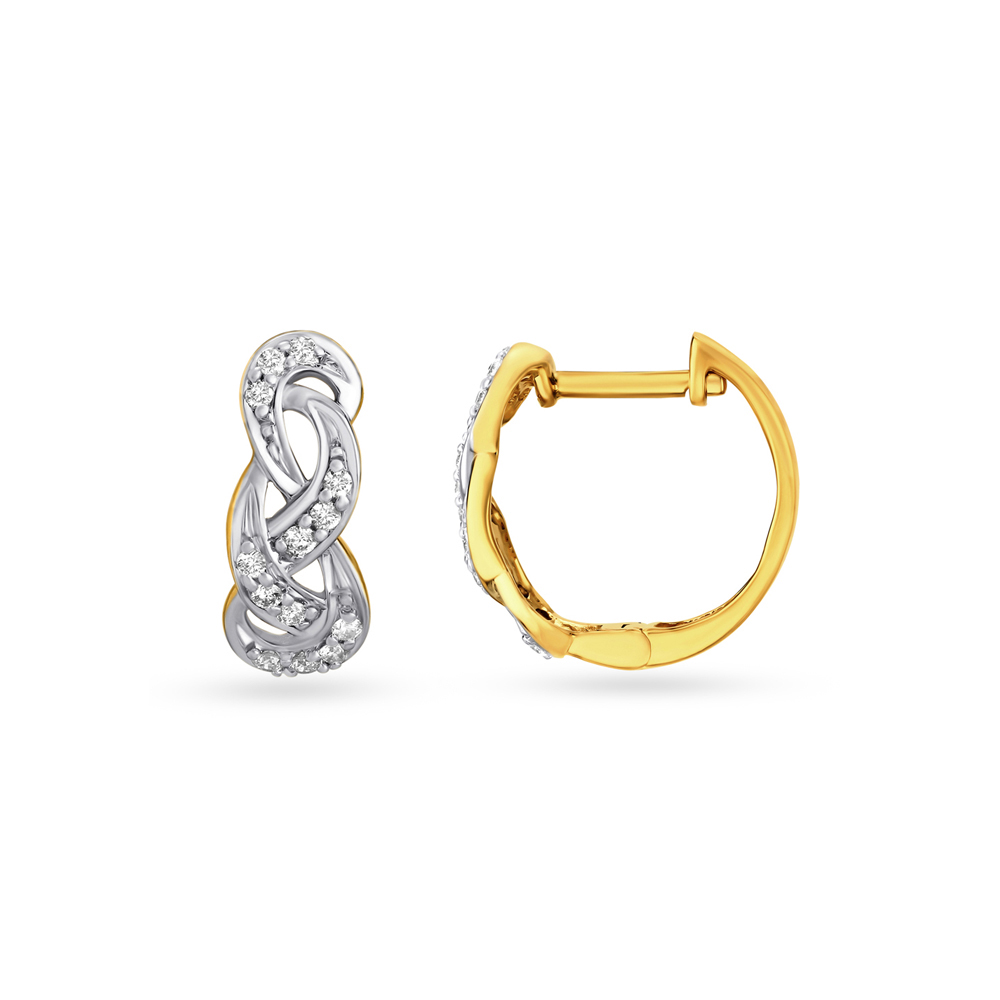 Royal Bali Diamond Hoop Earrings,,hi-res image number null