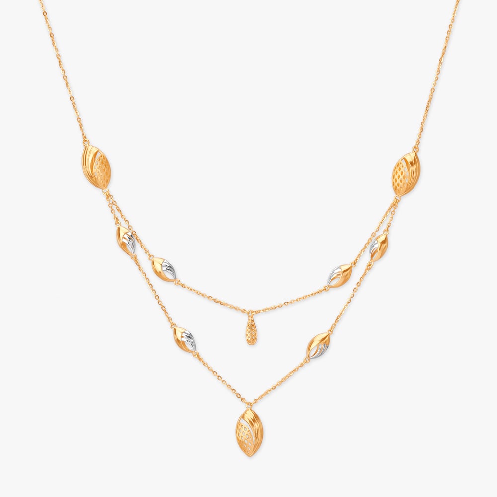 Contemporary Sculpted Gold Necklace Set,,hi-res image number null