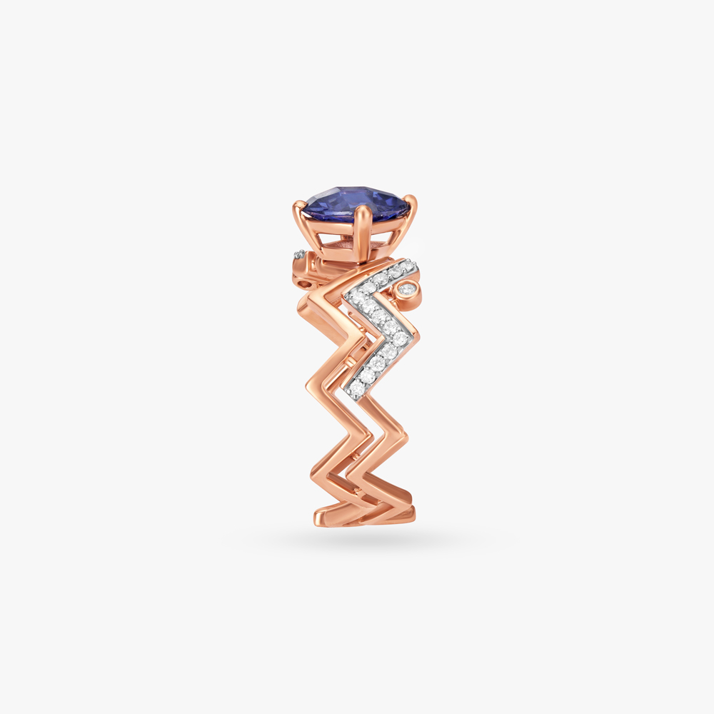 Purple Panache Finger Ring,,hi-res image number null