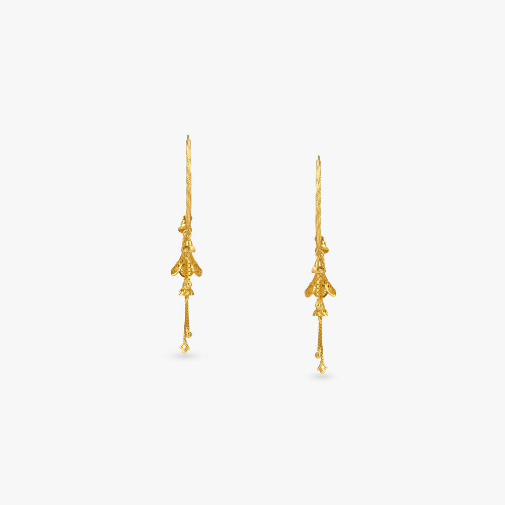 Twilight Bells Gold Hoop Earrings,,hi-res image number null