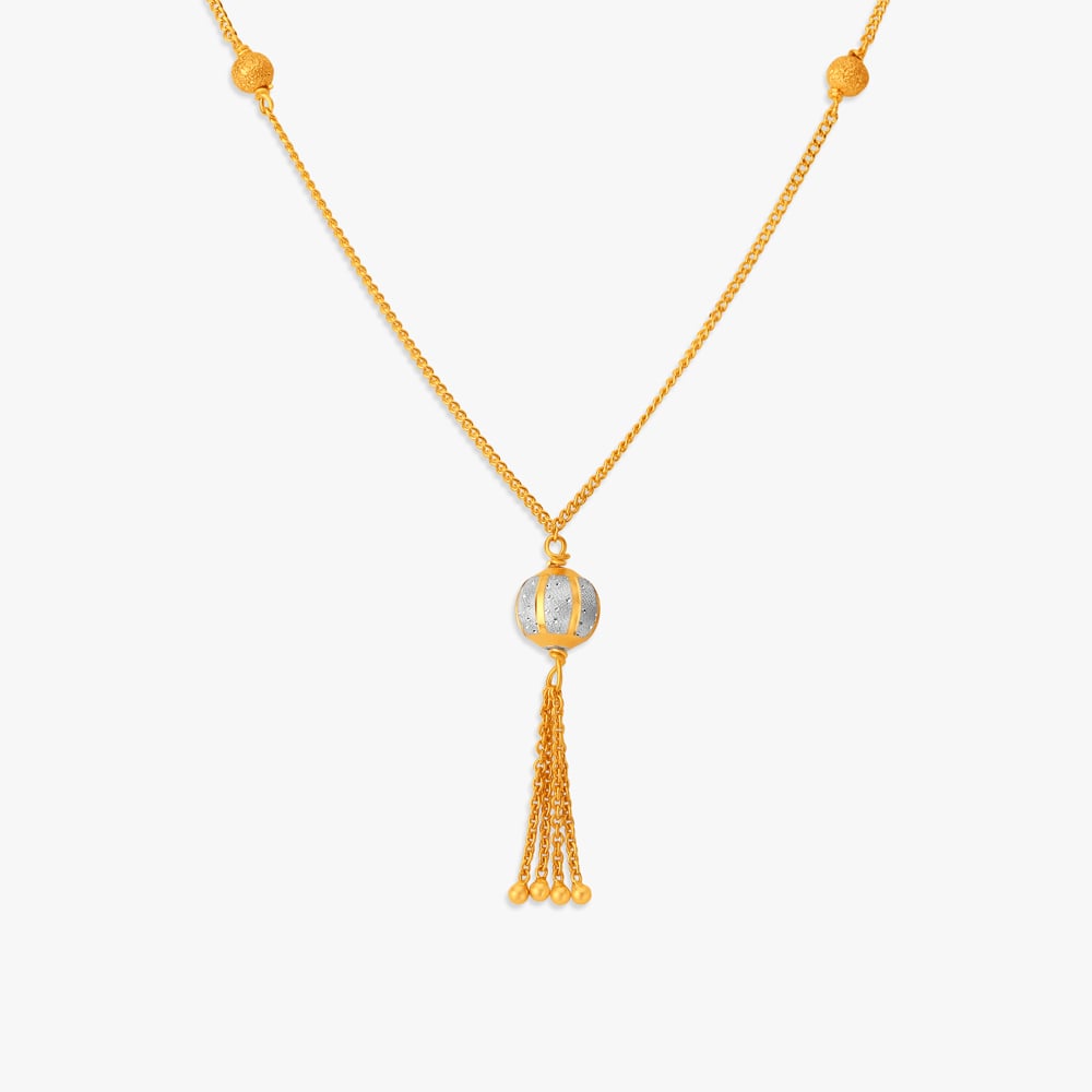 Bead and Tassels Diamond Pendant with Chain,,hi-res image number null