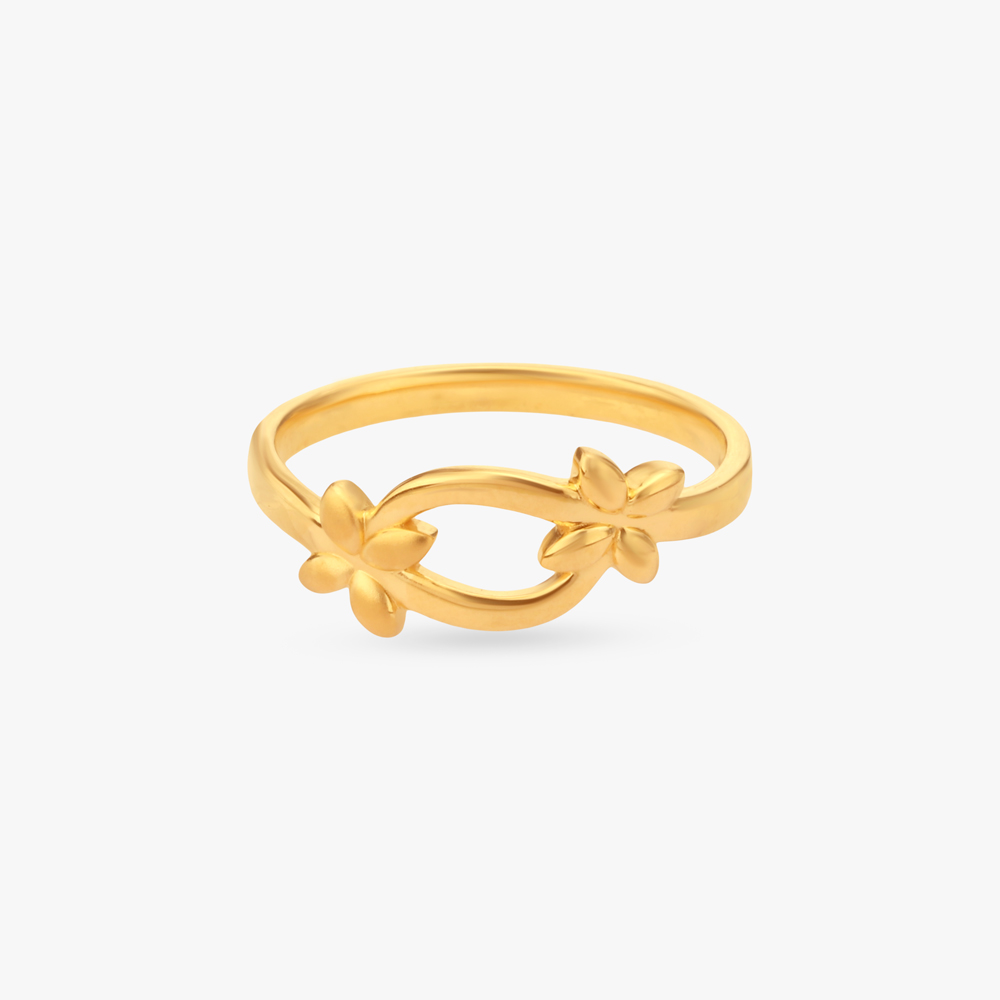 Petal Loop Gold Ring,,hi-res image number null