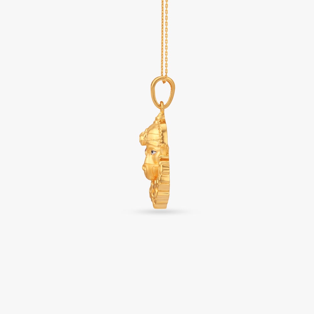 Ganesha Lotus Gold Pendant,,hi-res image number null