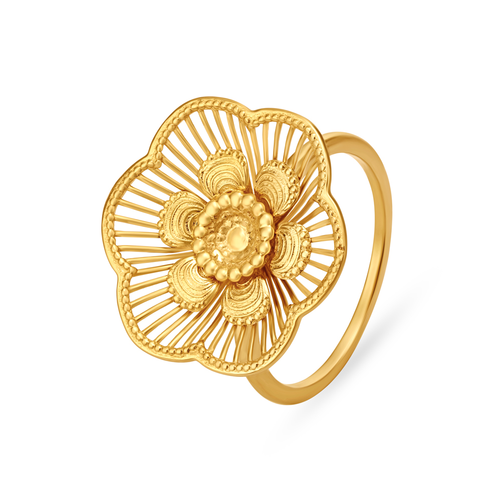 Royal Rosette Gold Ring,,hi-res image number null