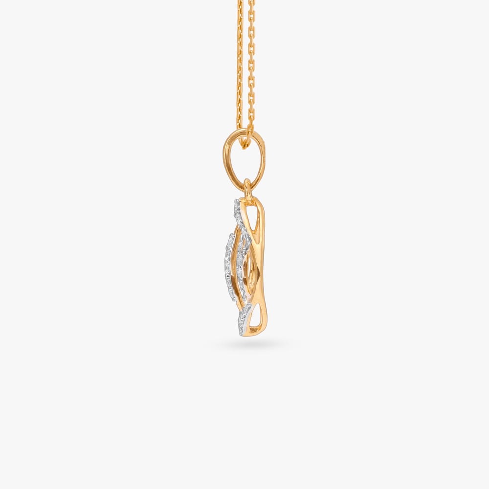 Gilded Prism Diamond Pendant and Earrings Set,,hi-res image number null