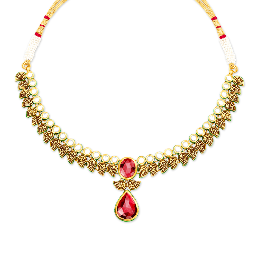 Antique Gold Necklace Set,,hi-res image number null
