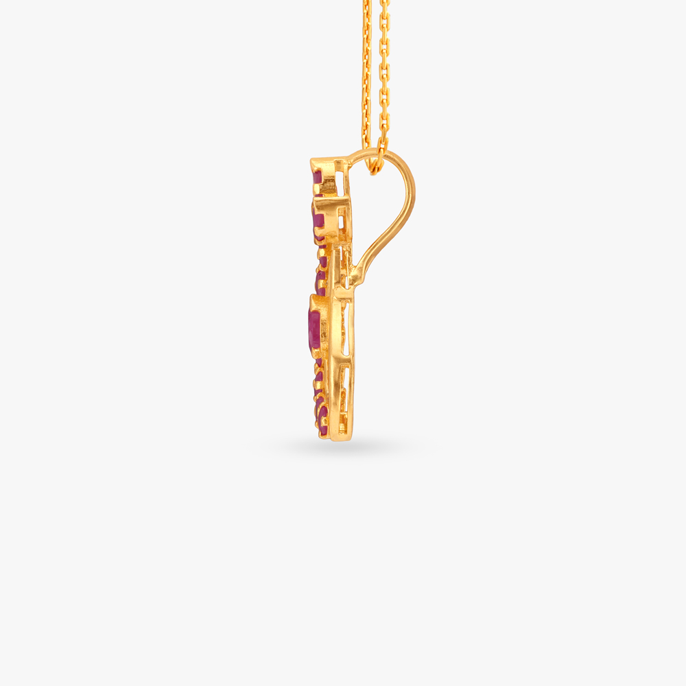 Love Flame Pendant and Earrings Set,,hi-res image number null