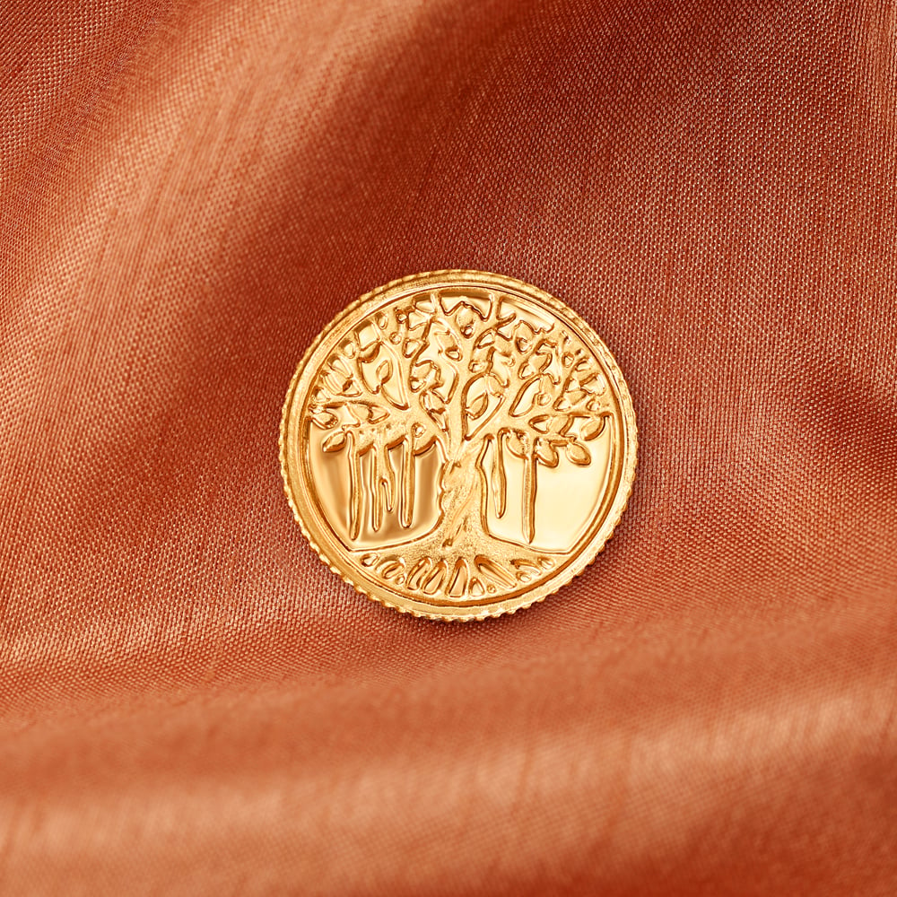 Auspicious Banyan tree 22 karat Gold Coin