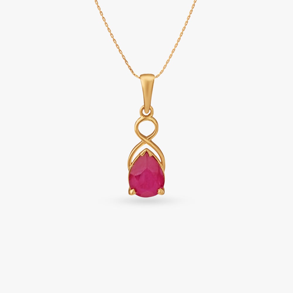 

Infinity Blush Gold Pendant