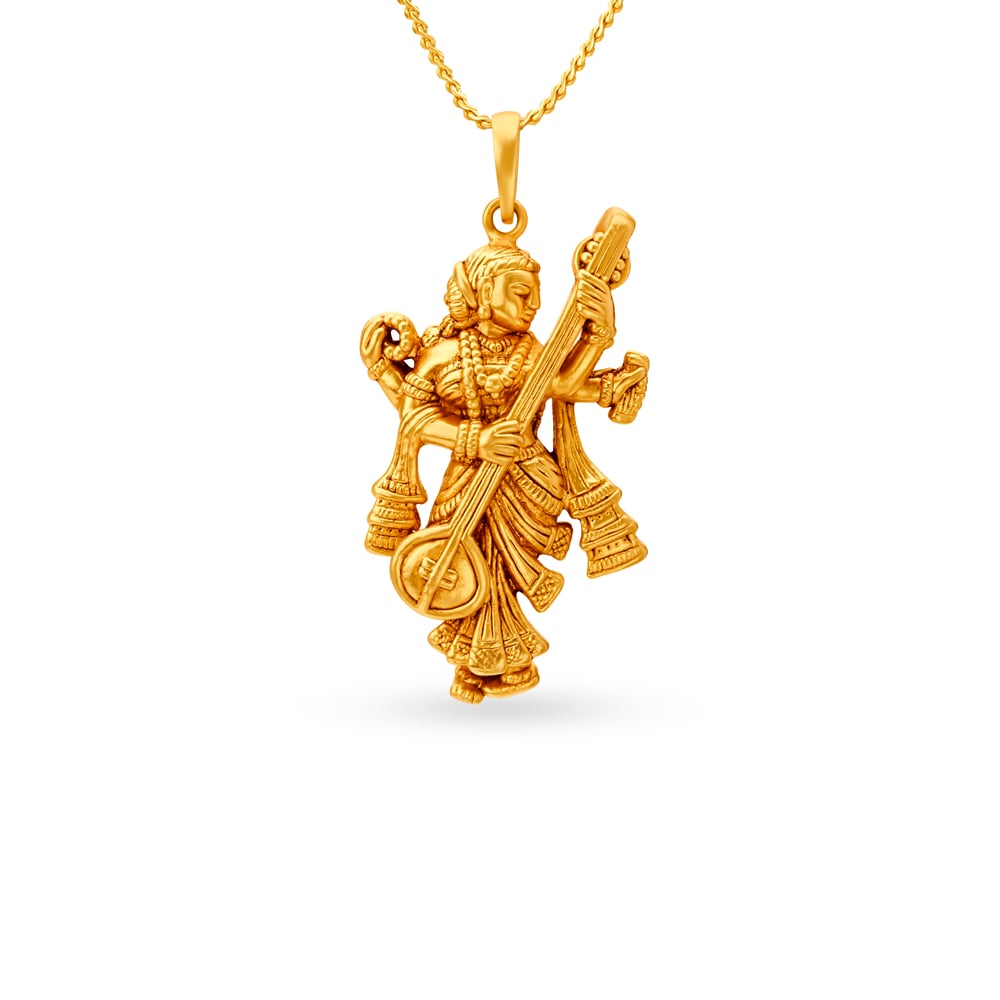 Divine Goddess Saraswati Pendant,,hi-res image number null