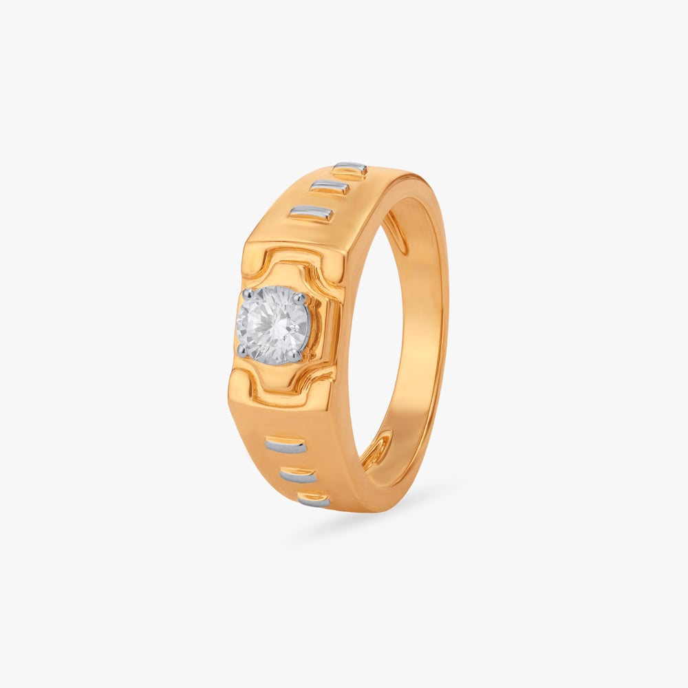 Beyond Time Solitaire Ring for Men,,hi-res image number null