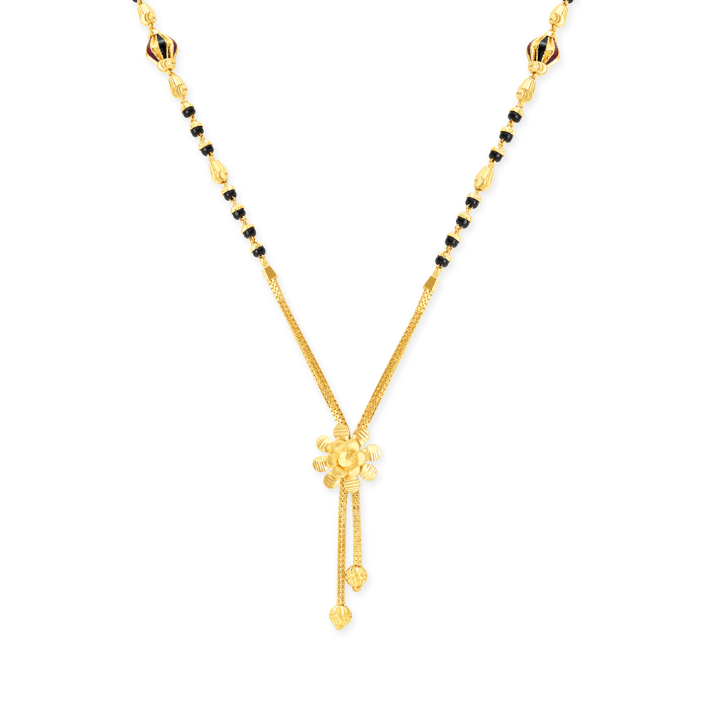 Solitary Flower Mangalsutra,,hi-res image number null