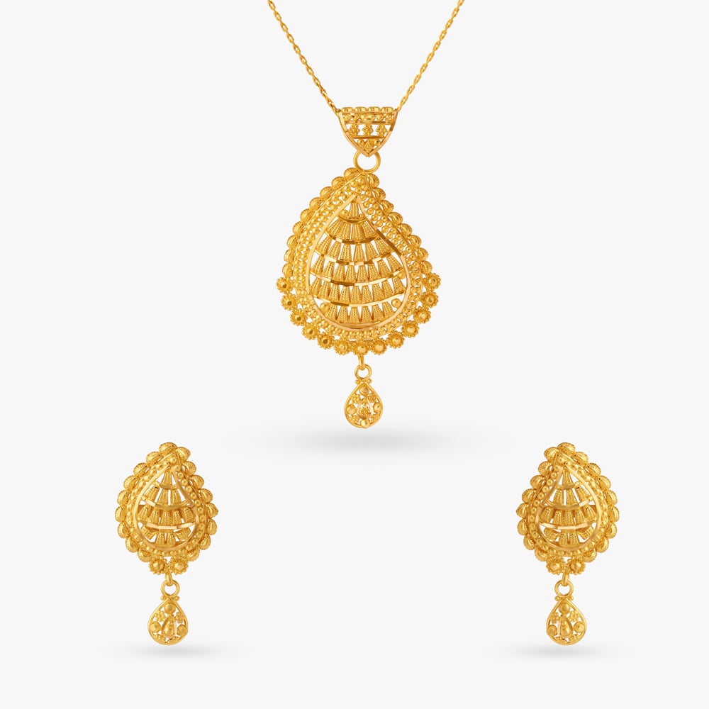 Subtle Glamour Pendant and Earrings Set,,hi-res image number null