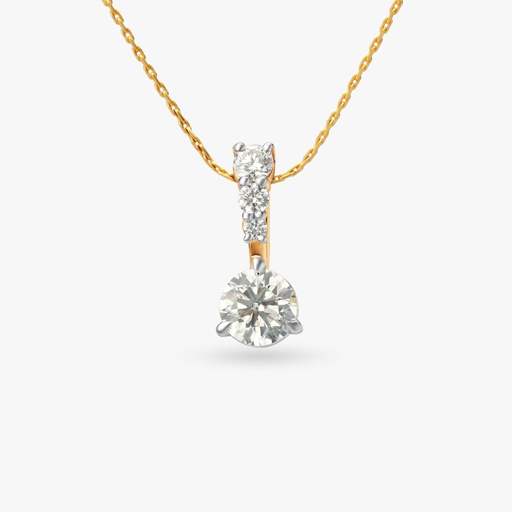 Ethereal Radiance Solitaire Pendant,,hi-res image number null