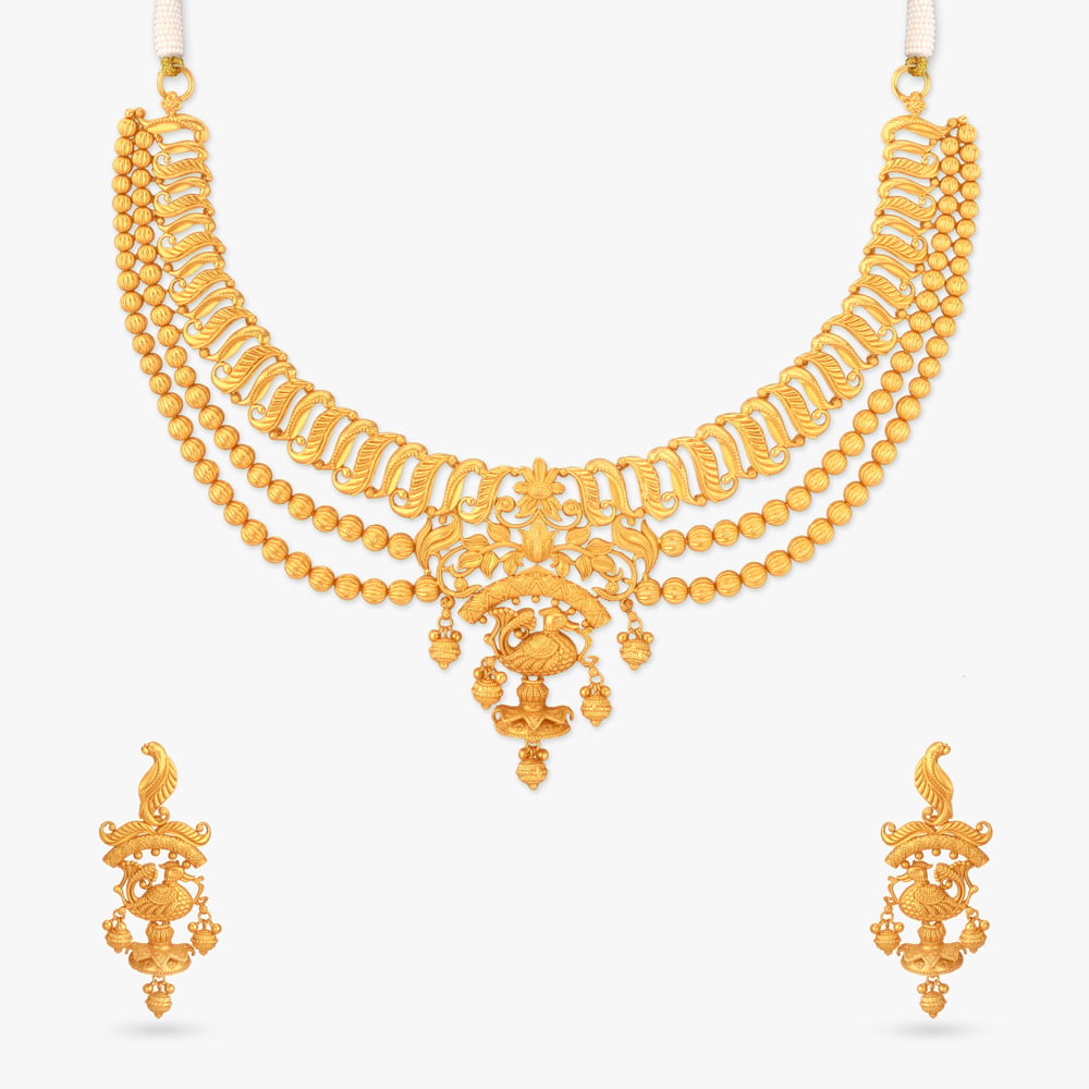 Eternal Flame Gold Necklace set,,hi-res image number null
