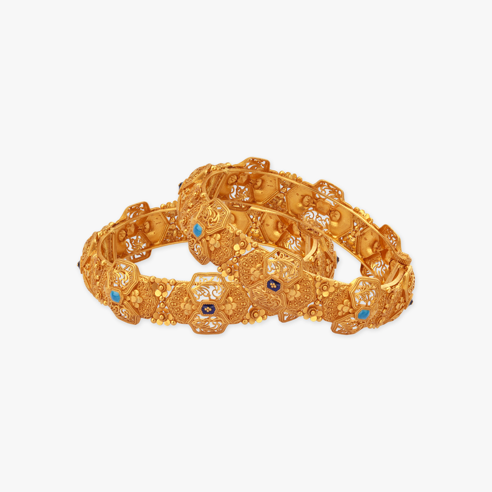Starlit Rhythm Gold Bangle,,hi-res image number null