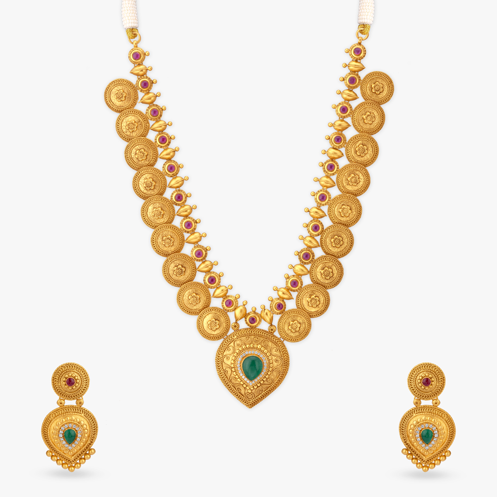 Grand Heritage Gold Temple Necklace Set,,hi-res image number null