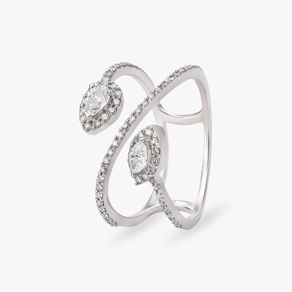 Sparkling Vine Diamond Open Finger Ring,,hi-res image number null