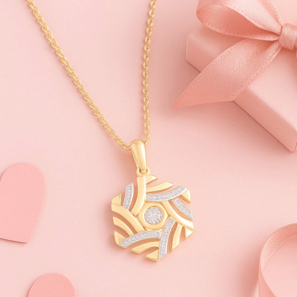 Hexagon Gleam Diamond Pendant,,hi-res image number null