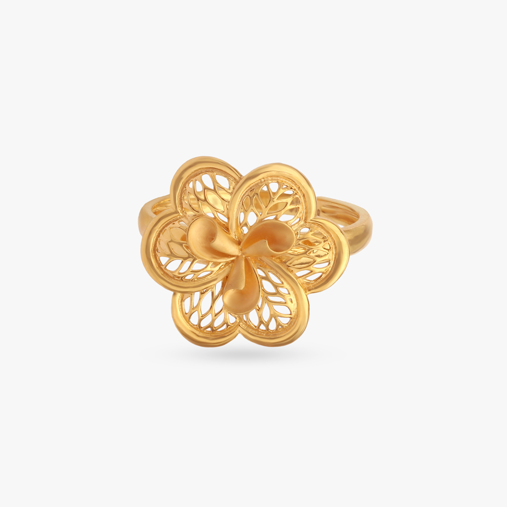 Heritage Petal Gold Ring,,hi-res image number null