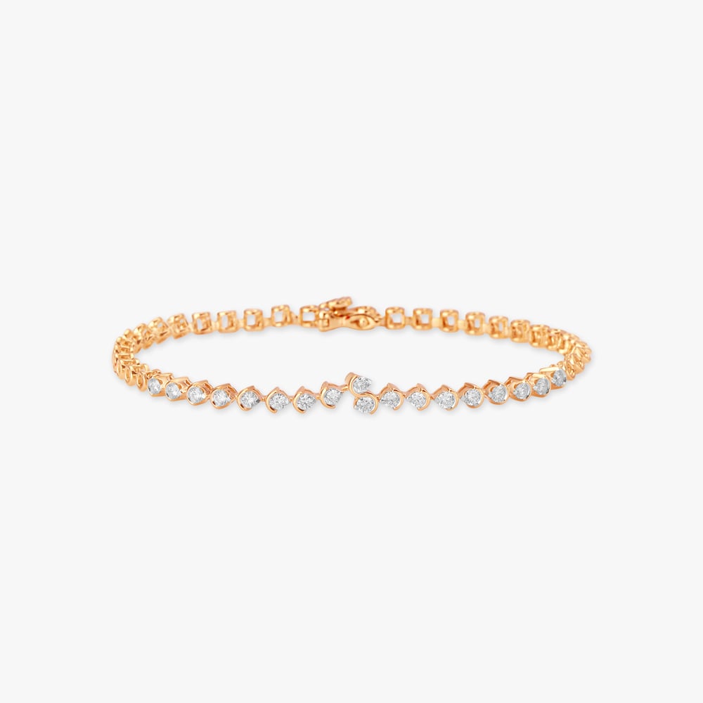 Gold Silhouette Tennis Bracelet,,hi-res image number null