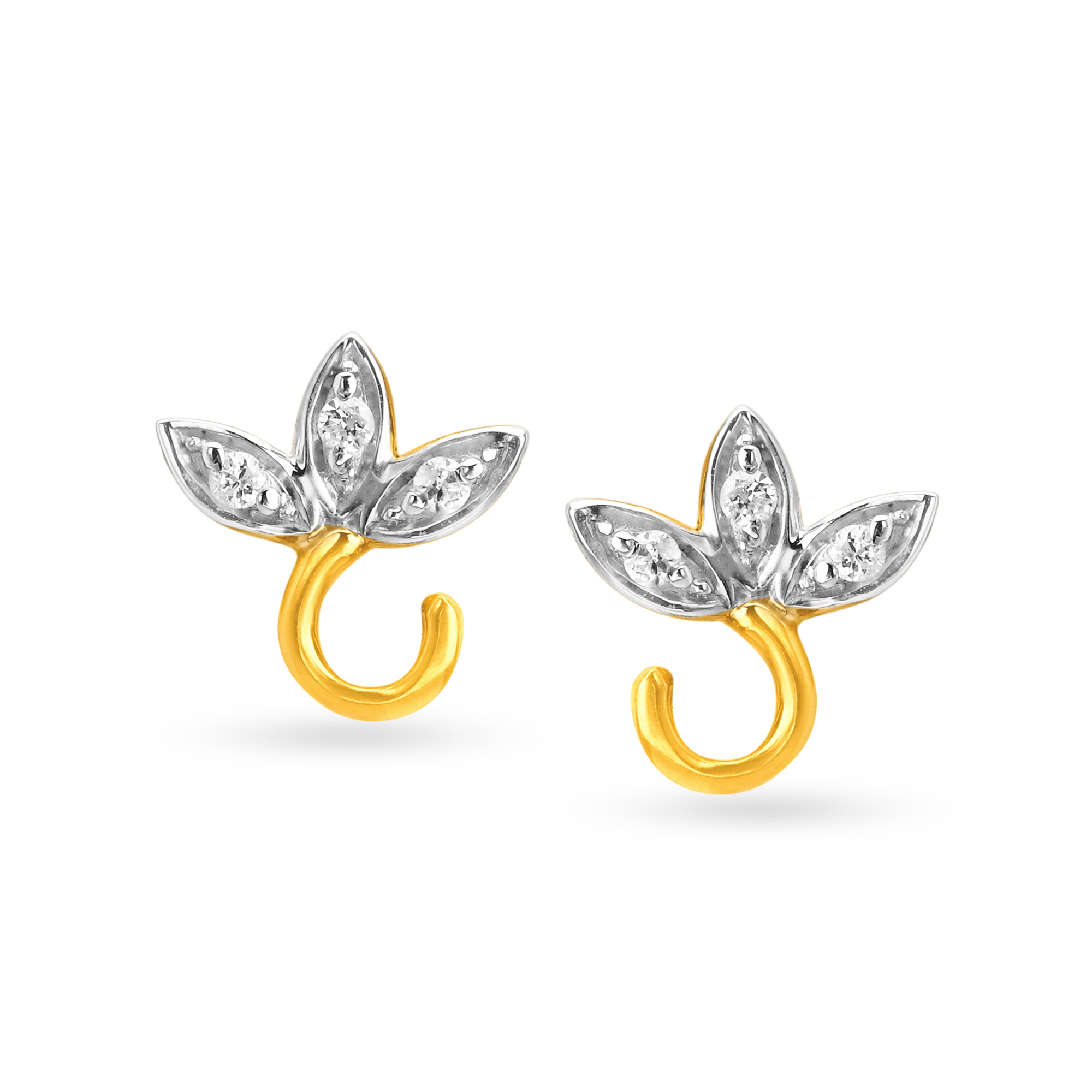 Marquise Whirl Diamond Stud Earrings,,hi-res image number null