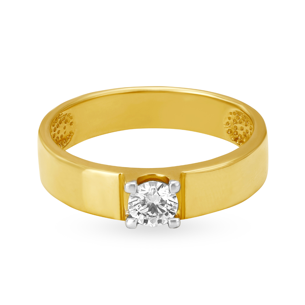 Geometric Solitaire Ring for Men,,hi-res image number null