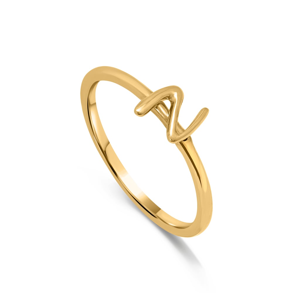 Gold ring n name on sale