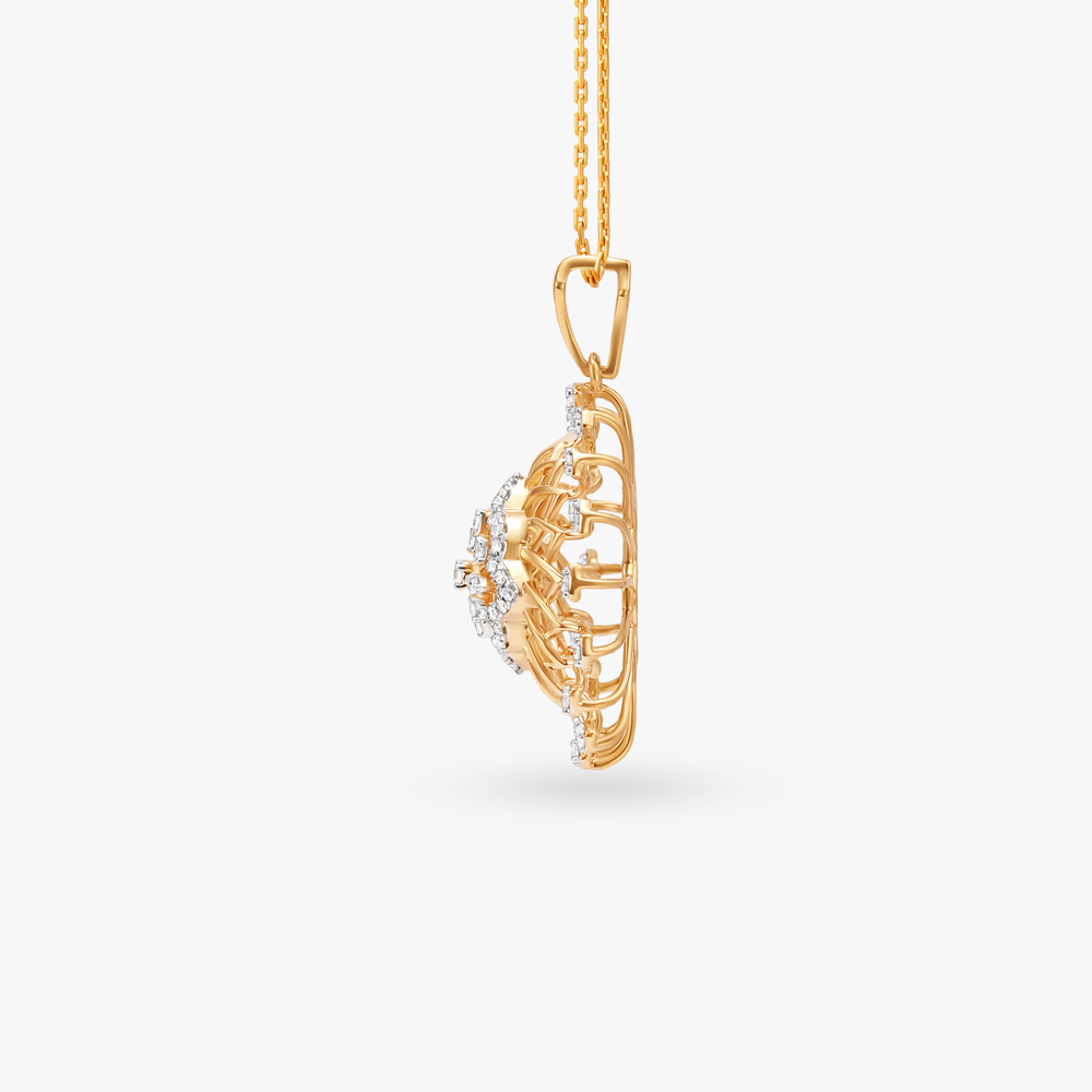 Bedazzled Diamond and Gold Pendant,,hi-res image number null