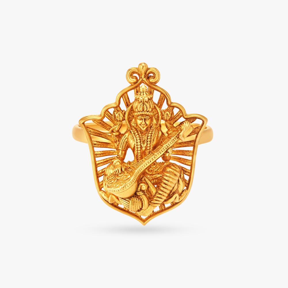 Mystical Goddess Saraswati Ring,,hi-res image number null