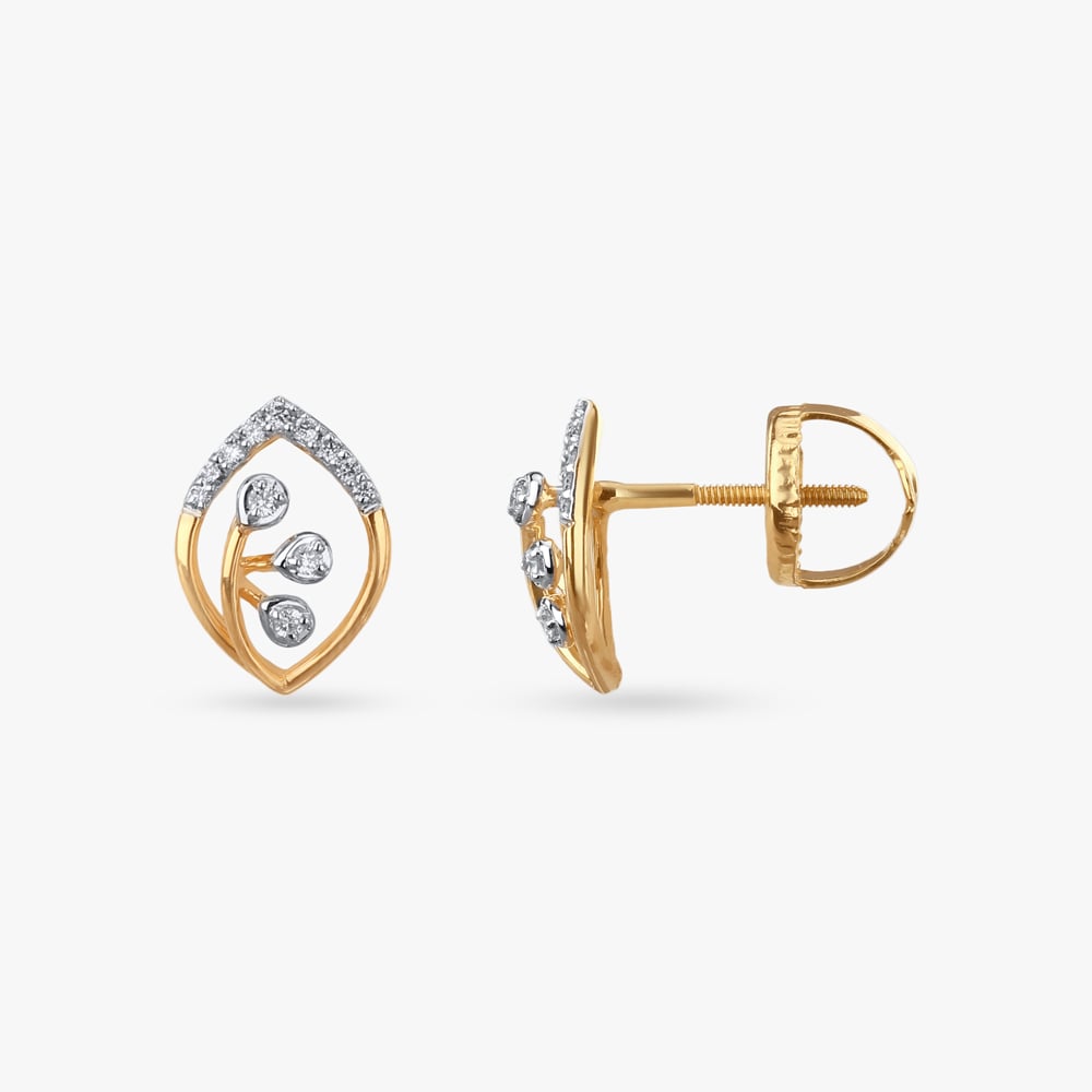 Marquise Frame Diamond Stud Earrings,,hi-res image number null
