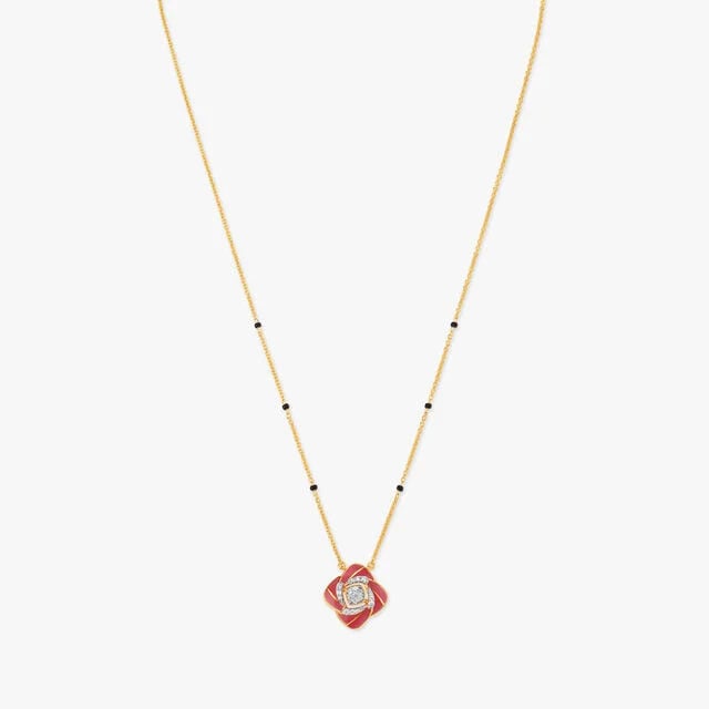 Scarlet Bloom Diamond Mangalsutra,,hi-res image number null