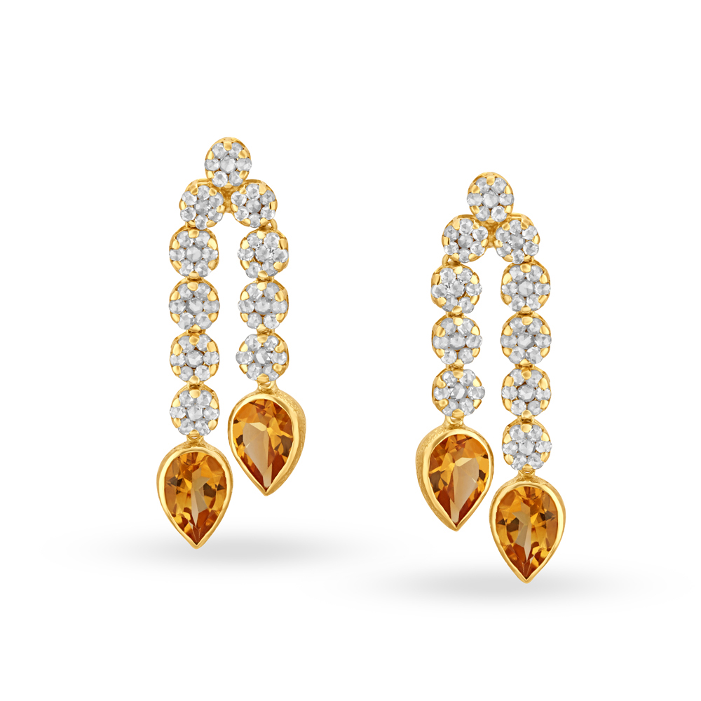 Distinguished Modern Design Gold Necklace Set Studded With Stones,,hi-res image number null