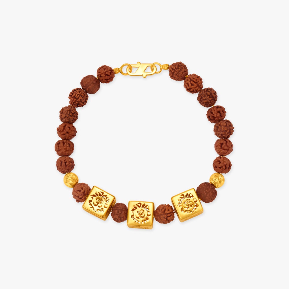 Elegant Om Rudraksha Bracelet,,hi-res image number null