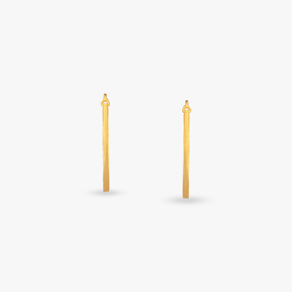 Fluid Arc Gold Hoop Earrings,,hi-res image number null