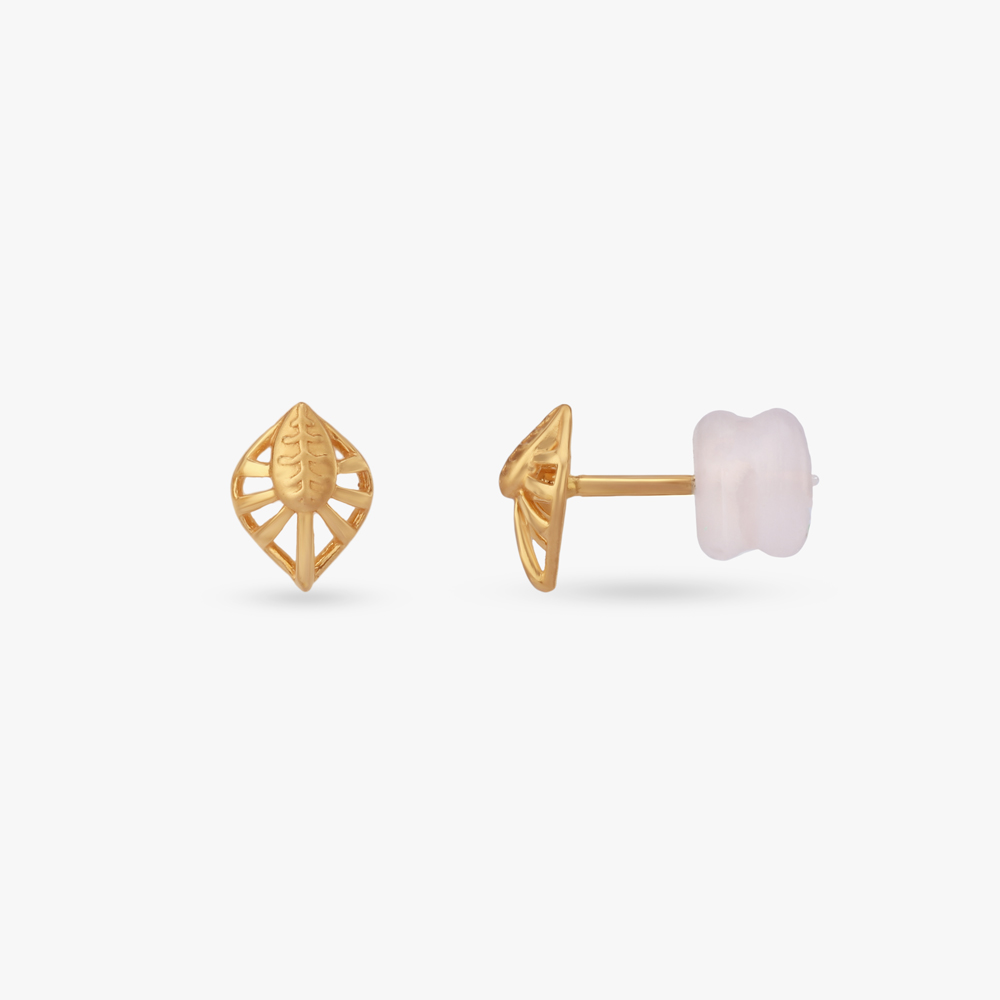 Sunlit Leaf Gold Pendant and Earrings set,,hi-res image number null