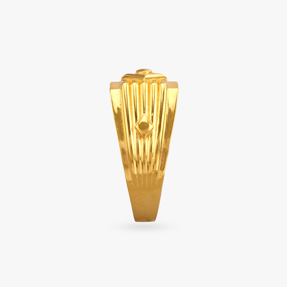 Eternal Sentinel Gold Finger Ring for Men,,hi-res image number null