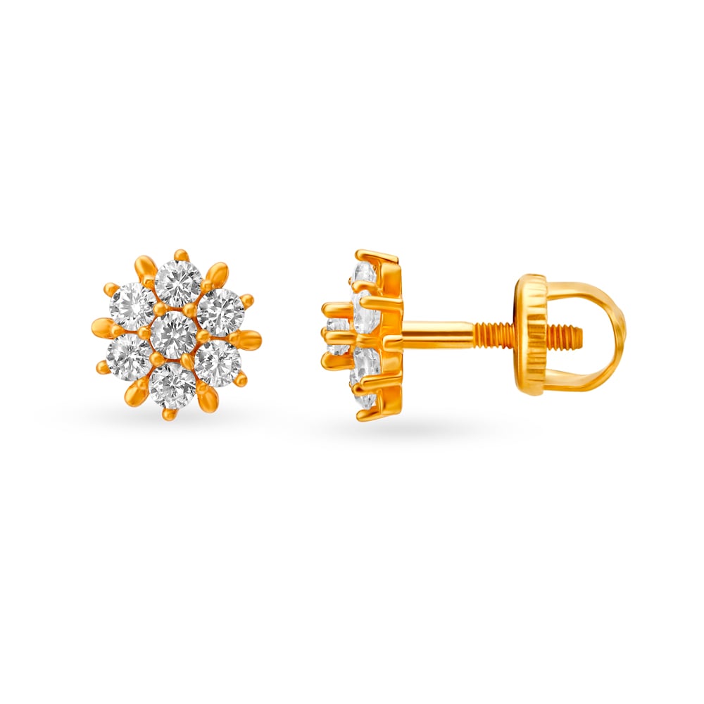 Endearing Gold Stud Earrings for Kids,,hi-res image number null