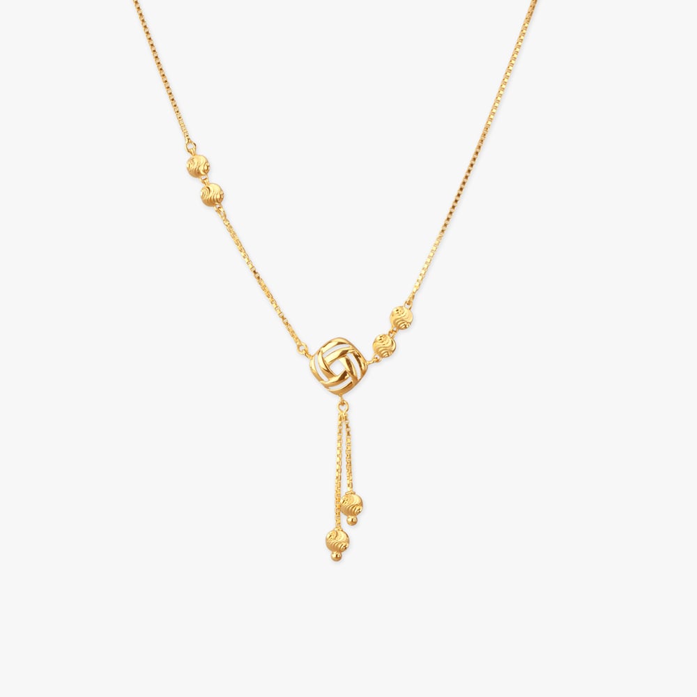 

Woven Gleam Gold Necklace