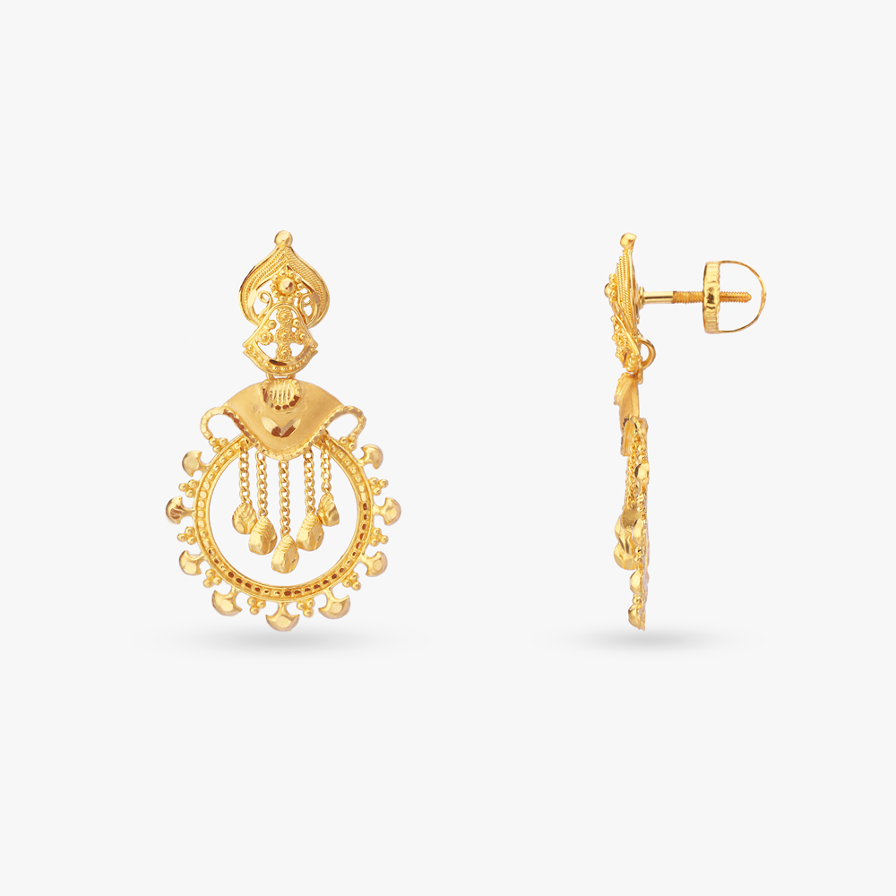 Majestic Gold Drop Earrings,,hi-res image number null